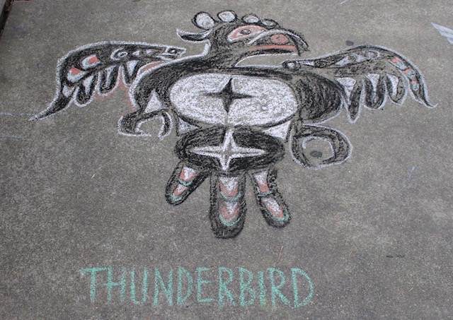 Thunderbirdchalk art