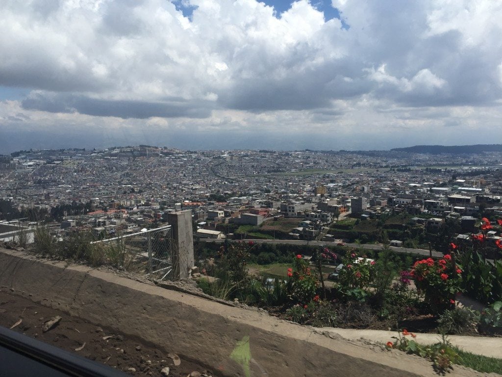 View of Quito from lodge grounds by Krista Jordan